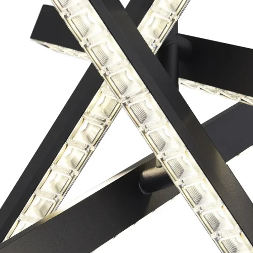 Светильник подвесной LED Euclidics SL1018.413.04 ST-Luce прозрачный на 1 лампу, основание чёрное в стиле хай-тек фото 3