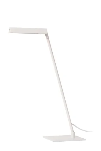 Настольная лампа офисная LED Lavale 44501/03/31 Lucide белая 1 лампа, основание белое металл в стиле современный минимализм  фото 2