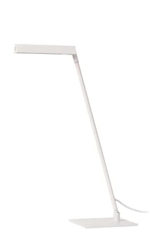 Настольная лампа офисная LED Lavale 44501/03/31 Lucide белая на 1 лампу, основание белое металл в стиле современный минимализм фото 2
