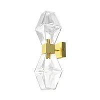 Бра Coctail time MOD325WL-02G Maytoni прозрачный на 2 лампы, основание золотое в стиле арт-деко современный 