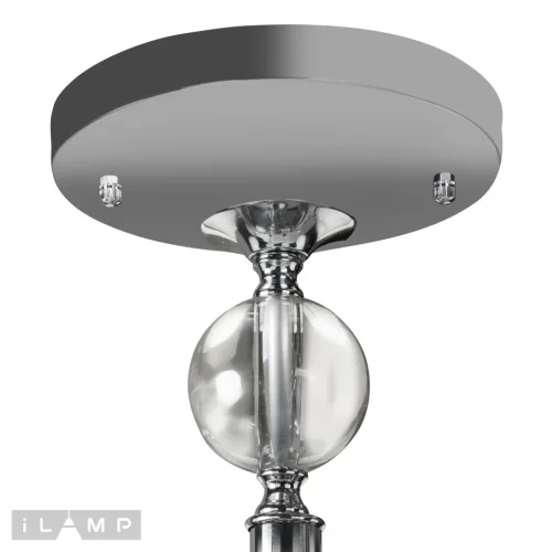 Люстра потолочная Vivia 82367/6 CR iLamp белая на 6 ламп, основание хром в стиле современный американский  фото 3