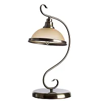 Настольная лампа SAFARI A6905LT-1AB Arte Lamp бежевая 1 лампа, основание античное бронза металл в стиле кантри 