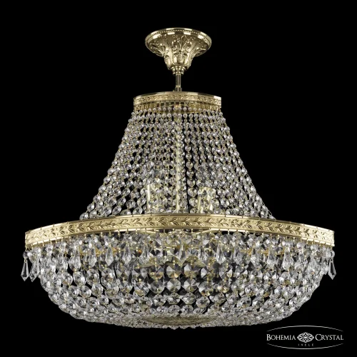 Люстра потолочная хрустальная 19013/H1/55IV G Bohemia Ivele Crystal прозрачная на 6 ламп, основание золотое в стиле классический sp