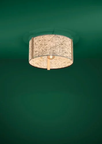 Светильник потолочный Hontongas 390322 Eglo зелёный бежевый 1 лампа, основание бежевое в стиле современный кантри  фото 3