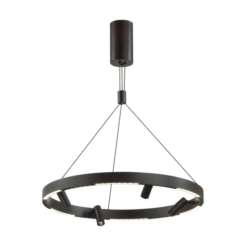 Светильник подвесной LED Beveren 6683/77L Odeon Light чёрный 1 лампа, основание чёрное в стиле современный с пультом фото 3
