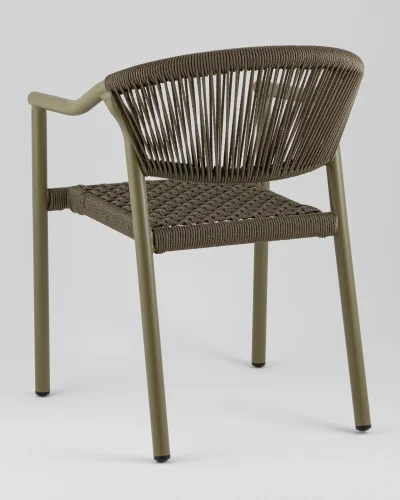 Стул Syna, зелёный УТ000039928 Stool Group, зелёный/ротанг, ножки/металл/зелёный, размеры - *780**** фото 4