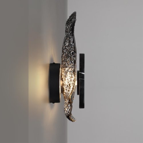 Бра LED Coralla 5461/12WL Odeon Light чёрный серый на 1 лампу, основание чёрное в стиле современный арт-деко флористика отражённый свет фото 5