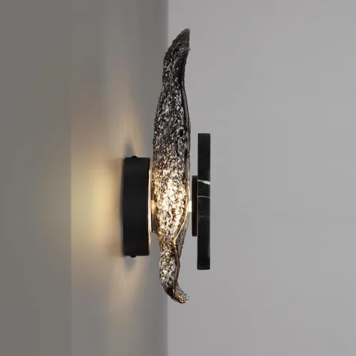 Бра LED Coralla 5461/12WL Odeon Light чёрный серый на 1 лампу, основание чёрное в стиле современный арт-деко флористика отражённый свет фото 5