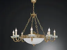 Люстра подвесная L 9110/8+3 Reccagni Angelo белая на 11 ламп, основание золотое в стиле классический 