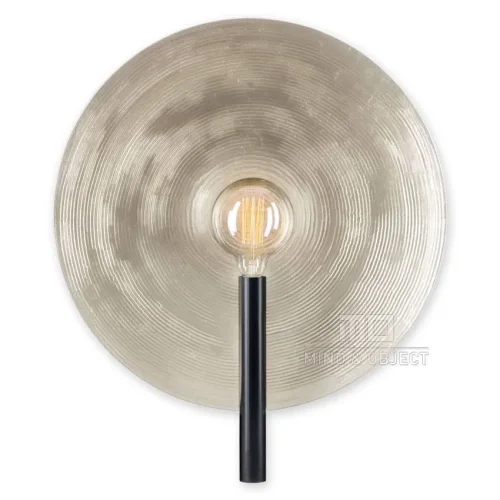Бра лофт Orbis 091-183 Sun-Lumen серебряный на 1 лампа, основание чёрное в стиле лофт 