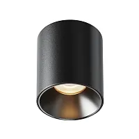 Светильник накладной LED Alfa LED C064CL-12W3K-RD-B Maytoni чёрный на 1 лампу, основание чёрное в стиле современный хай-тек круглый