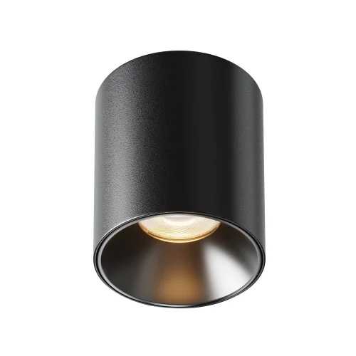 Светильник накладной LED Alfa LED C064CL-12W3K-RD-B Maytoni чёрный на 1 лампу, основание чёрное в стиле современный хай-тек круглый