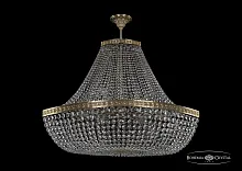 Люстра потолочная хрустальная 19113/H1/100IV Pa Bohemia Ivele Crystal прозрачная на 18 ламп, основание латунь в стиле классический sp