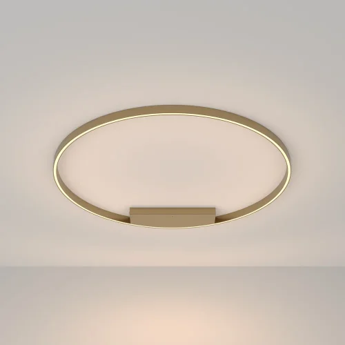 Светильник потолочный LED Rim MOD058CL-L65BS3K Maytoni латунь 1 лампа, основание латунь в стиле современный минимализм хай-тек кольца