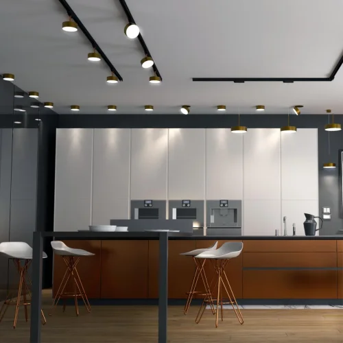 Трековый светильник трёхфазный LED Prometa 358760 Novotech матовый золото для шинопроводов серии Prometa матовый золото фото 3