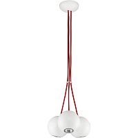 Светильник подвесной Bubble White-Red 6025-NW Nowodvorski белая на 3 лампы, основание белое в стиле хай-тек шар