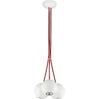 Светильник подвесной Bubble White-Red 6025-NW Nowodvorski белая на 3 лампы, основание белое в стиле хай-тек шар