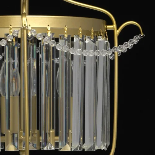 Люстра подвесная Адель 373014403 MW-Light прозрачная на 3 лампы, основание золотое в стиле классический  фото 6