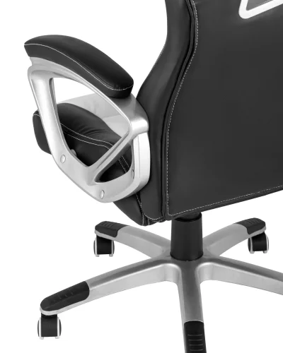 Кресло спортивное TopChairs Continental, белое УТ000004570 Stool Group, белый/экокожа, ножки/металл/хром, размеры - ****640*650 фото 4