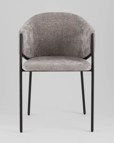 Стул обеденный Carmel, серый УТ000039556 Stool Group, серый/шенилл, ножки/металл/чёрный, размеры - *790***540*600 фото 2