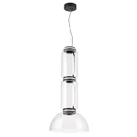 Светильник подвесной LED Trumpet 1242/06 SP-24 Divinare прозрачный 1 лампа, основание чёрное в стиле современный 