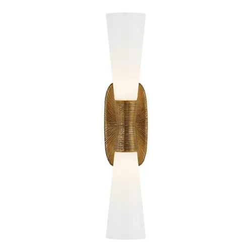 Настенный светильник GLADE H35 209097-23 ImperiumLoft белый на 1 лампу, основание бронзовое в стиле современный фото 12