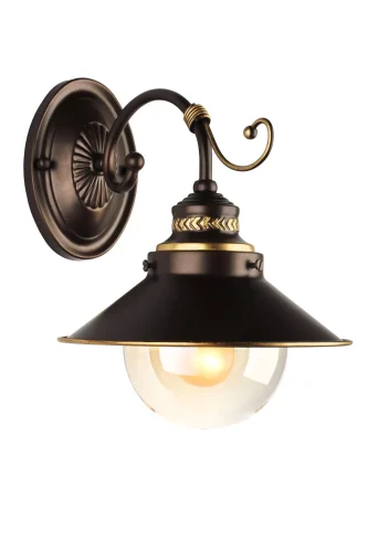 Бра Fontelo OML-50401-01 Omnilux прозрачный на 1 лампа, основание коричневое в стиле кантри 