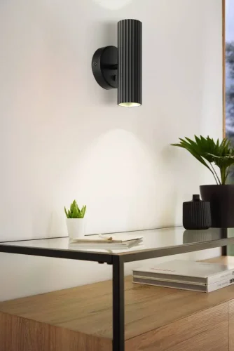 Бра с выключателем Portillo 902032 Eglo чёрный на 2 лампы, основание чёрное в стиле современный фото 2