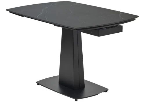Керамический стол Balde 120 matt black marble solid ceramic / black 593882 Woodville столешница чёрная из керамика