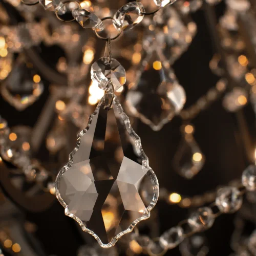 Люстра подвесная Vaille Crystal 10450/500 LOFT IT графит на 6 ламп, основание графит в стиле арт-деко цепочки фото 7