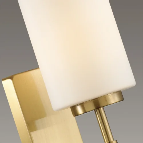 Бра Kasali 4990/1W Odeon Light белый на 1 лампа, основание золотое в стиле современный  фото 5