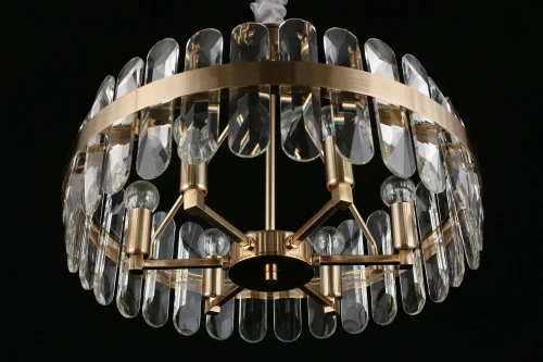 Люстра подвесная Jola APL.749.03.06 Aployt прозрачная на 6 ламп, основание латунь в стиле классический  фото 8