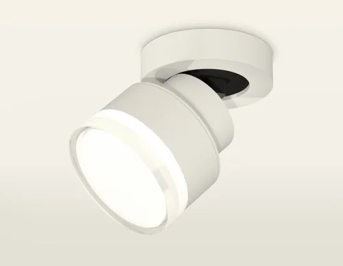 Светильник накладной XM8101028 Ambrella light белый 1 лампа, основание белое в стиле современный хай-тек круглый фото 3