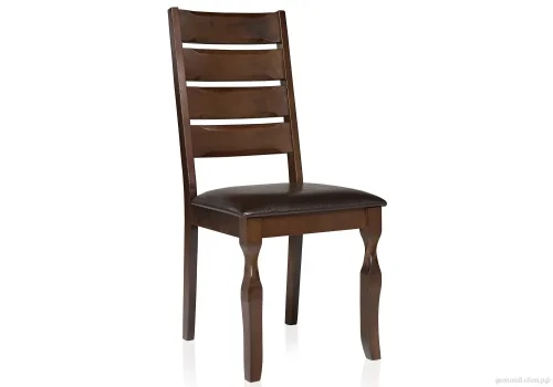 Cтул Венген каппучино 1600 Woodville, чёрный/искусственная кожа, ножки/массив гевеи дерево/коричневый капучино, размеры - ****450*530