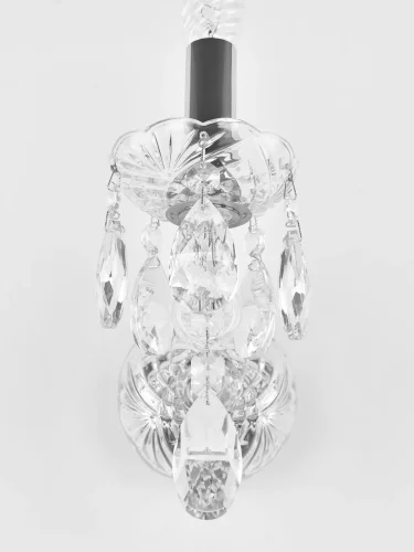Бра 107B/1/165 Ni Bohemia Ivele Crystal без плафона на 1 лампа, основание прозрачное никель в стиле классический sp фото 4