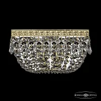 Бра 19012B/25IV G Bohemia Ivele Crystal прозрачный 2 лампы, основание золотое в стиле классика sp