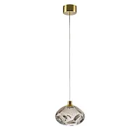 Светильник подвесной LED Mela 7044/4L Odeon Light серый на 1 лампу, основание бронзовое в стиле современный 