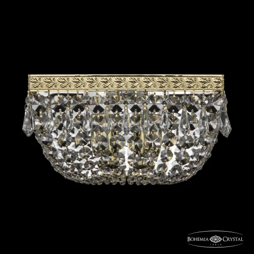 Бра 19012B/25IV G Bohemia Ivele Crystal прозрачный на 2 лампы, основание золотое в стиле классический sp