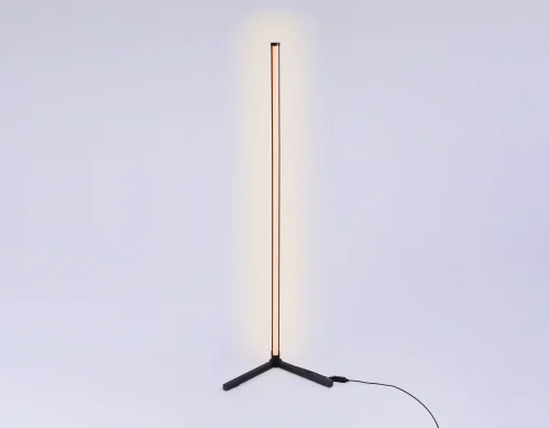 Торшер  LED с пультом FL8022 Ambrella light с пультом чёрный 1 лампа, основание чёрное в стиле хай-тек современный
 фото 9