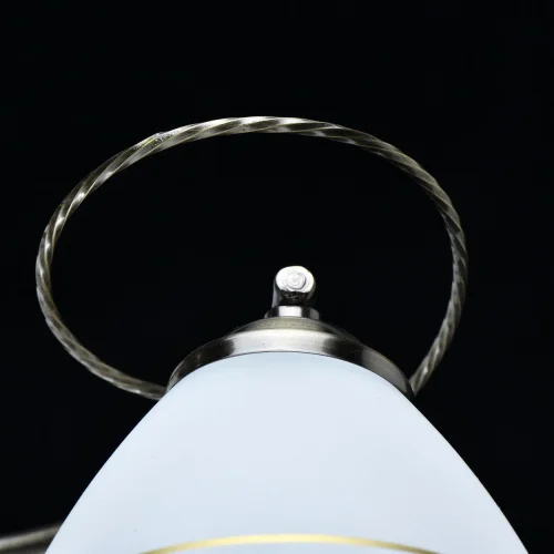 Люстра потолочная Нежность 676013705 DeMarkt белая на 5 ламп, основание античное бронза в стиле современный  фото 6