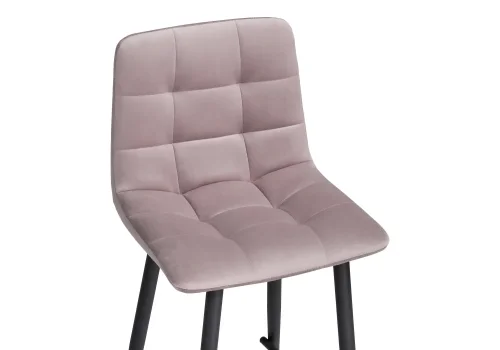 Полубарный стул Чилли К розовый / черный 511411 Woodville, розовый/велюр, ножки/металл/чёрный, размеры - ****430*420 фото 5