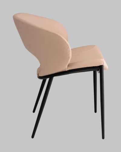 Стул Вивьен экокожа светло-бежевый УТ000040869 Stool Group, бежевый/экокожа, ножки/металл/чёрный, размеры - *780**** фото 3