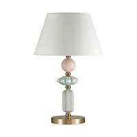 Настольная лампа Candy 4861/1TB Odeon Light белая 1 лампа, основание золотое керамика металл в стиле классический 