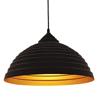 Светильник подвесной лофт LDP 7620 BK/MAT Lumina Deco золотой чёрный 1 лампа, основание чёрное в стиле лофт современный 