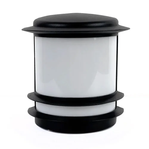 Настенный светильник уличный Quartz LH062005 LightHall уличный IP65 чёрный на 1 лампу, плафон белый в стиле современный E27