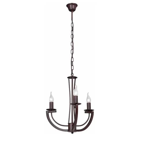 Люстра подвесная V3295-7/3 Vitaluce без плафона на 3 лампы, основание коричневое в стиле лофт 