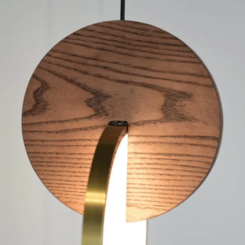 Светильник подвесной LED Glatt 167490-26 ImperiumLoft коричневый 1 лампа, основание золотое чёрное в стиле скандинавский  фото 14
