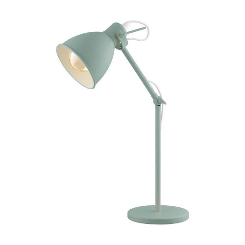 Настольная лампа лофт Priddy-P 49097 Eglo зелёная 1 лампа, основание зелёное металл в стиле лофт современный 