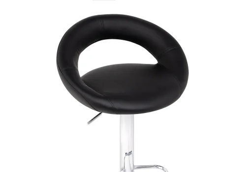 Барный стул Oazis black / chrome 15501 Woodville, чёрный/искусственная кожа, ножки/металл/хром, размеры - ****510*500 фото 5
