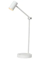 Настольная лампа офисная LED Tipik 36622/03/31 Lucide белая на 1 лампу, основание белое металл в стиле современный 
